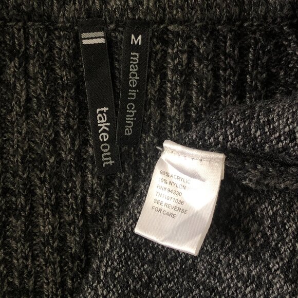 Takeout Womens Size M Gray Buttons Longline Cardigan Sweater - Picture 6 of 8